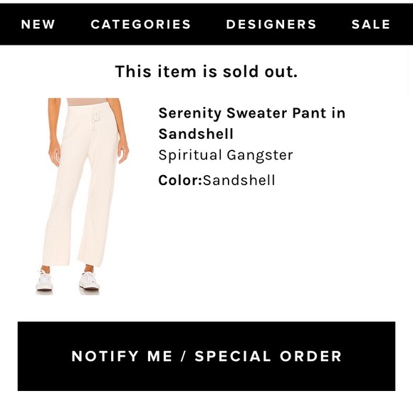 REVOLVE | Spiritual Gangster Serenity Sweater Pant in Sandshell - Picture 9 of 10